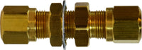 38029 | 3/8 BULKHEAD AIR BREAK UNION-NAB, Brass Fittings, D.O.T. Air Brake Nylon Tubing, Bulkhead Union | Midland Metal Mfg.