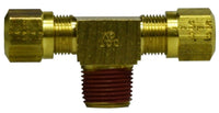 38134 | 1/2X3/8X3/8 (NAB X MIP BRANCH TEE), Brass Fittings, D.O.T. Air Brake Nylon Tubing, Male Branch Tee | Midland Metal Mfg.