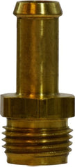 Midland Metal Mfg. 38828 5/16 X 1/4 (FUEL HB X M INV FLARE), Brass Fittings, Hose Barb, Inverted Flare Barbed Male Connector   | Blackhawk Supply