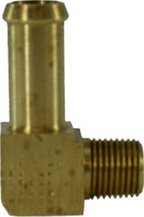 38862 | 5/16 X 1/8 MALE 90 FUEL HOSE, Brass Fittings, Hose Barb, 90 Degree Male Barbed Elbow | Midland Metal Mfg.