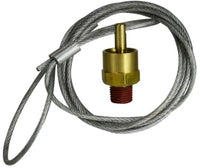 39596 | AIR TANK VALVE 4 FT CABLE, Brass Fittings, Drain Cocks, Air Tank Drain Valve Self Sealing w/ Remote Cable | Midland Metal Mfg.