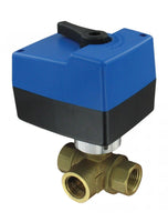 3HBAV0212    | Three-Way detachable electric ball valve | Cv value 4.5 | 1/2" npt | 120 vac | floating  |   Dwyer