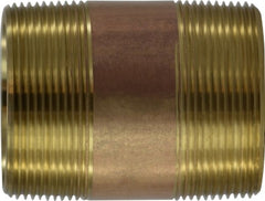 Midland Metal Mfg. 40160 2 X CLOSE RED BRASS NIPPLE, Nipples and Fittings, Brass Nipples, Brass Nipple 2" Diameter  | Blackhawk Supply