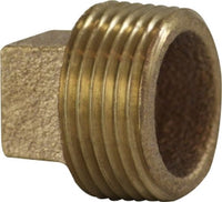 44653 | 1/2 BRONZE SQ HD CORED PLUG, Nipples and Fittings, Bronze Fittings, Cored Square Head Plug | Midland Metal Mfg.