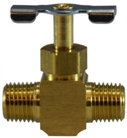 46051 | 1/4 MIP X MIP NEEDLE VALVE, Brass Fittings, Needle Valves, Male Pipe x Male Pipe | Midland Metal Mfg.