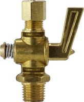 46130 | 1/4 X 1/8 (M COMP X MIP S/O COCK), Brass Fittings, Shut Off Cocks, Compression x Male Pipe | Midland Metal Mfg.