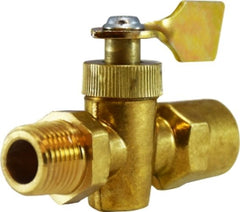 Midland Metal Mfg. 46400 1/8 FIP X MIP SOLID BOTTOM VALVE, Brass Fittings, Specialty Valves, O-Ring Sealed MIP x FIP Solid Bottom Valve  | Blackhawk Supply