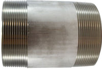 48220 | 4 X CLOSE 304 SS NIPPLE, Nipples and Fittings, SCH 40 Stainless Steel Nipples, Stainless Steel Nipple 4
