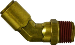 Midland Metal Mfg. 540402S 1/4X1/8 ((PI X MIP SWVL 45 DOT ELB)), Brass Fittings, D.O.T. Push In, Male 45 Degree Swivel Elbow  | Blackhawk Supply