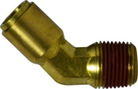 540604 | 3/8 X 1/4 (P-IN X MIP 45 DOT ELB), Brass Fittings, D.O.T. Push In, Male 45 Degree Elbow | Midland Metal Mfg.