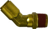 540806S    | 1/2X3/8 (PI X MIP SWVL 45 DOT ELB), Brass Fittings, D.O.T. Push In, Male 45 Degree Swivel Elbow  |   Midland Metal Mfg.