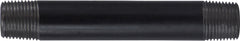 Midland Metal Mfg. 57040 3/8 X CLOSE BLACK STEEL NIPPLE, Nipples and Fittings, Black Iron Schedule 40 Steel Nipple 3/8" Diameter  | Blackhawk Supply