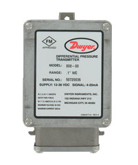 Dwyer 608-01B Differential pressure transmitter | range 0.25-0-0.25" w.c.  | Blackhawk Supply