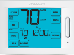 Braeburn 6100 Deluxe Touchscreen Universal Programmable Thermostat 1H / 1C  | Blackhawk Supply