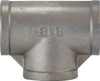 62250 | 1/8 304 STAINLESS STEEL TEE, Nipples and Fittings, 304 And 316 150# Stainless Steel Fittings, Tee 304 S.S. | Midland Metal Mfg.