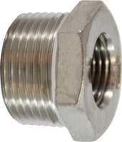 62515 | 1 1/4 X 3/8 304 S.S. REDUCING CPLG, Nipples and Fittings, 304 And 316 150# Stainless Steel Fittings, Hex Bushing 304 S.S. | Midland Metal Mfg.
