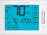 6300 | Deluxe Touchscreen Universal Programmable Thermostat 4H / 2C | Braeburn (OBSOLETE)