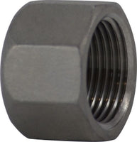 63076 | 1/4 316 STAINLESS STEEL HEX CAP, Nipples and Fittings, 304 And 316 150# Stainless Steel Fittings, Hex Cap 316 S.S. | Midland Metal Mfg.