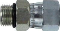 6402O44 | 7/16-20 X 7/16-20 (M ORB X F JIC ST SWV ADPT), Hydraulic, Steel O-Ring Adapter, O-Ring Hex Nipple Union | Midland Metal Mfg.
