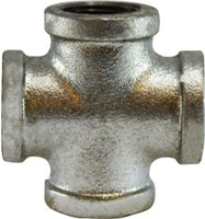64393 | 1/2 GALV CROSS, Nipples and Fittings, Galvanized 150# Malleable Fitting, Galvanized Cross | Midland Metal Mfg.