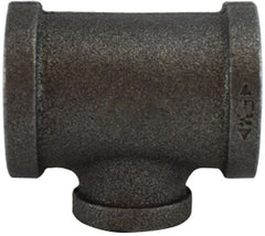 Midland Metal Mfg. 65343 2-1/2 X 1-1/2 BLK RED BRANCH T, Nipples and Fittings, Black Iron 150# Malleable Fitting, Black Reducing Tee  | Blackhawk Supply