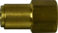 660402 | 1/4 X 1/8 (P-IN X FIP D.O.T. ADPT), Brass Fittings, D.O.T. Push In, Female Connector | Midland Metal Mfg.