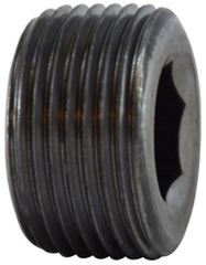 Midland Metal Mfg. 67760 1/16 BLACK C/S HEX STEEL PLUG, Nipples and Fittings, Black Iron Steel Fittings, Black Countersunk Plug  Hex Socket  | Blackhawk Supply