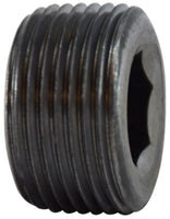 67761 | 1/8 BLACK C/S HEX STEEL PLUG, Nipples and Fittings, Black Iron Steel Fittings, Black Countersunk Plug Hex Socket | Midland Metal Mfg.