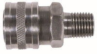 86030SS | 1/4 MALE SS ST COUPLER, Pneumatics, Pressure Washer QDs, Male Stainless Steel Coupler | Midland Metal Mfg.