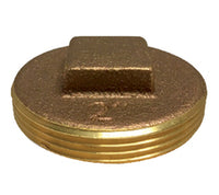 60500-56 | 3-1/2 BRASS RAISED HEAD CLEANOUT PLUG | Anderson Metals
