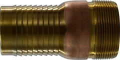 Midland Metal Mfg. 973600 1/2 BRASS COMBO NIPPLE, Accessories, Combination King Nipples, Brass Hose Nipple  | Blackhawk Supply