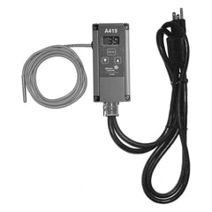 Johnson Controls A419ABG-3C ELECTRONIC TEMP CONTROL; PRE-WIRED 6' PLUG AND 6' RECEPTACLE  | Blackhawk Supply