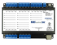 BASC-22CR | BAScontrol22 BACnet Client/Server 22-Point 6 Relay 2xRJ45 Switch | Contemporary Controls