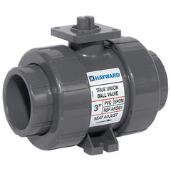 Hayward HCTB4P200TACTFV 2" Ready for Actuation TU Ball Valve GFPP w/FPM o-rings, flanged ends  | Blackhawk Supply