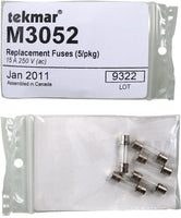 M3052 | Replacement Fuses (5 / Pkg) - 15 A 250V (ac) | Tekmar