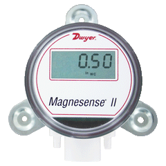 Dwyer MS-111-LCD Series MS Magnesense Differential Pressure Transmitter wall mount, 1", 2", 5" w.c. (250, 500, 1250 Pa), LCD  | Blackhawk Supply