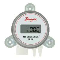 MSX-W12-IN | Series MSX Magnesense Differential Pressure Transmitter, 1% FSO accuracy wall mount, uni-directional, range 2 (1, 2, 3, 5