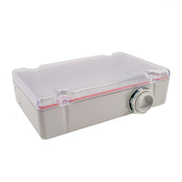 PE6020-N4 | Plastic NEMA4/4X enclosure 4x7 with 6 in. mounting track | Functional Devices