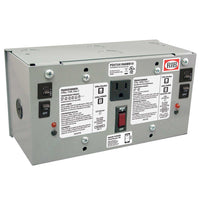 PSH75A100AWB10 | Enc 75VA multi-tap + 100VA 120 to 24Vac UL CL2 sec wires 10A main breaker | Functional Devices (OBSOLETE)