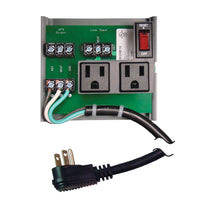 PSM2RB10 | UPS Interface Board 10A Breaker/Switch 120Vac 2 outlets; power cord | Functional Devices