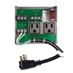 Functional Devices PSM2RB10 UPS Interface Board 10A Breaker/Switch 120Vac 2 outlets; power cord  | Blackhawk Supply