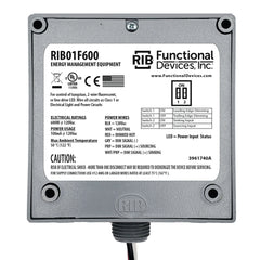 Functional Devices RIB01F600 Phase Angle Dimmer, 0-10V Input, 120 Vac Power Input, 600W Rated, Dimming Mode Selectable, NEMA 1 Housing  | Blackhawk Supply