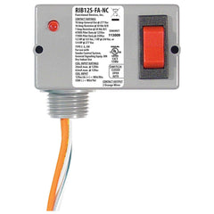 Functional Devices RIB12S-FA-NC Enclosed Relay 10A, SPST W/override sw, Polarized 12Vdc, 12Vac, NC Contacts  | Blackhawk Supply