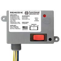 RIB2402SB-NC | Enclosed Relay 20Amp SPST-NC + Override 24Vac/dc/208-277Vac | Functional Devices