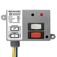 RIB2402SBC | Enclosed Relay 20Amp SPDT + Override 24Vac/dc/208-277Vac | Functional Devices