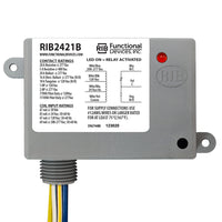 RIB2421B | Enclosed Relay 20Amp SPDT 24Vac/dc/120Vac/208-277Vac | Functional Devices