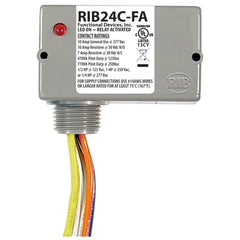 Functional Devices RIB24C-FA Enclosed Relay, 10A, SPDT, Polarized 24Vdc, 24Vac  | Blackhawk Supply