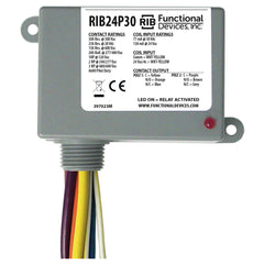Functional Devices RIB24P30 Enclosed Relay 30Amp DPDT 24Vac/dc  | Blackhawk Supply