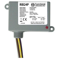 Functional Devices RIB24P Enclosed Relay 20Amp DPDT 24Vac/dc  | Blackhawk Supply