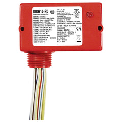 Functional Devices RIBH1C-RD Enclosed Relay 10Amp SPDT 10-30Vac/dc/208-277Vac Red Hsg  | Blackhawk Supply